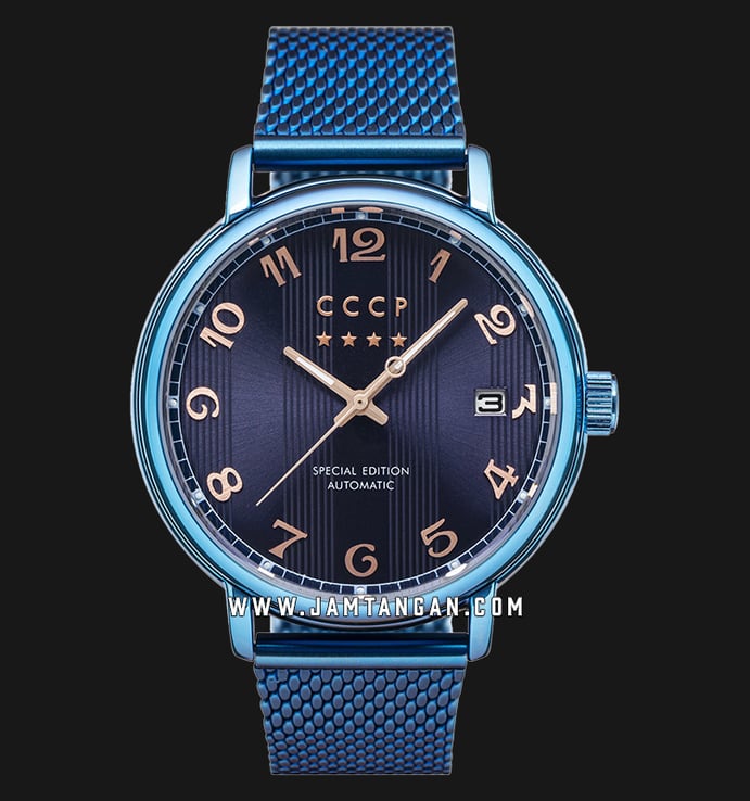 CCCP Heritage CP-7021-66 Automatic Blue Navy Dial Blue Mesh Stainless Steel Strap