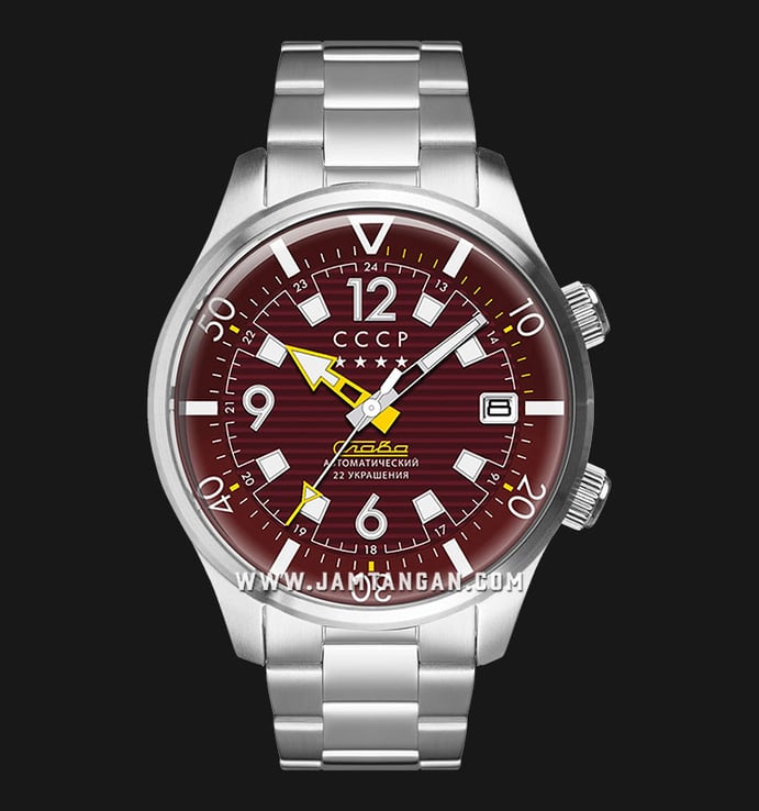 CCCP Spetsnaz CP-7068-33 Automatic Red Dial Stainless Steel Strap