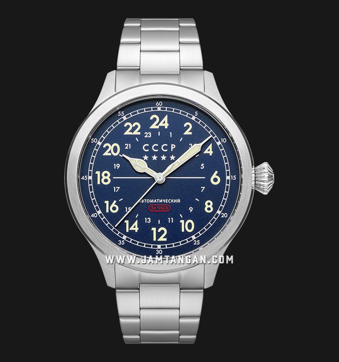 CCCP Chklov CP-7079-22 Automatic Men Blue Dial Stainless Steel Strap
