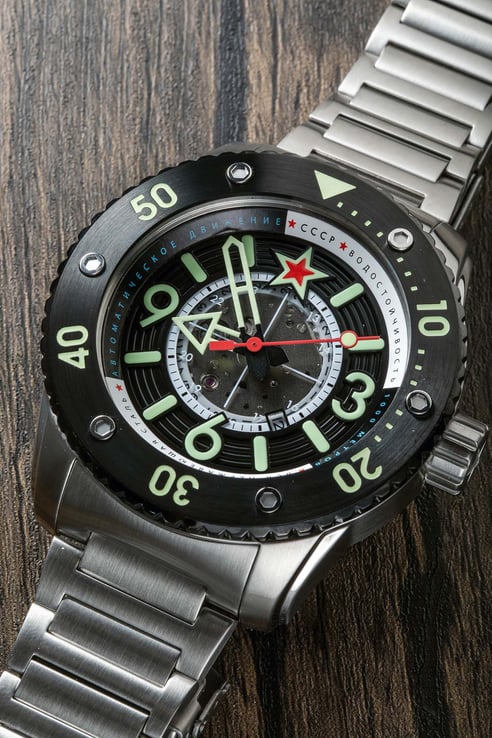 CCCP Naval Barrakuda CP-7094-11 Automatic Black Dial Stainless Steel Strap LIMITED EDITION
