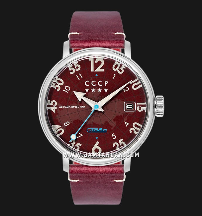 CCCP Comrade CP-7097-02 Automatic Red Dial Red Leather Strap