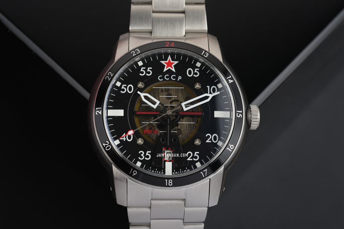 CCCP Mig-21 CP-7101-11 Automatic Men Black Dial Stainless Steel Strap Limited Edition