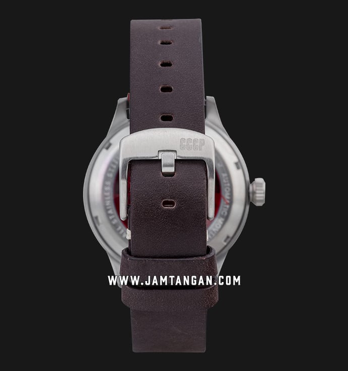 CCCP Lissitzky CP-7104-01 Automatic Men Grey Dial Dark Brown Leather Strap