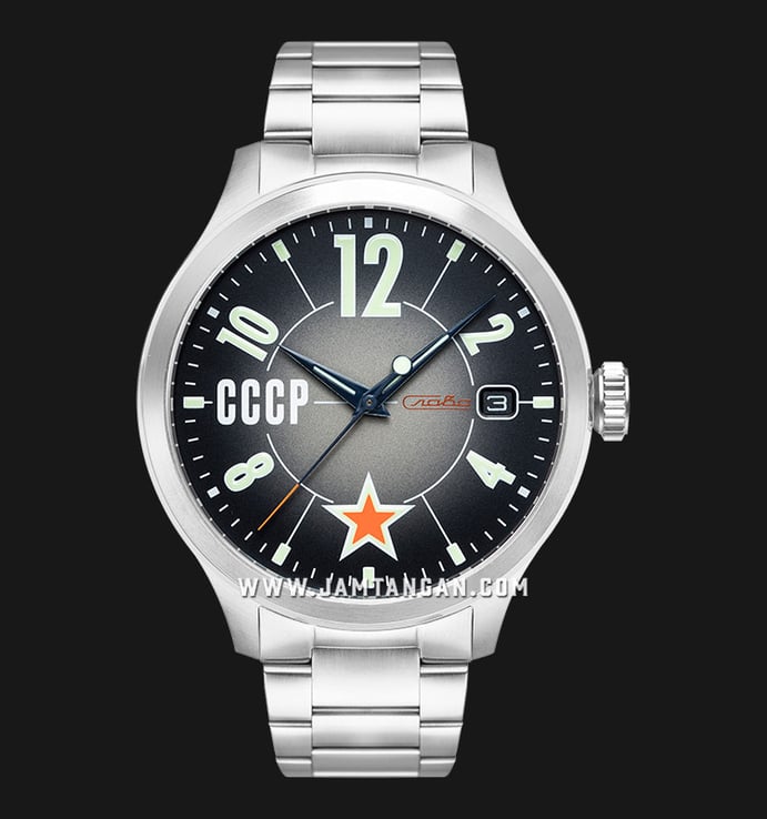 CCCP Lissitzky CP-7104-33 Automatic Men Black Dial Stainless Steel Strap