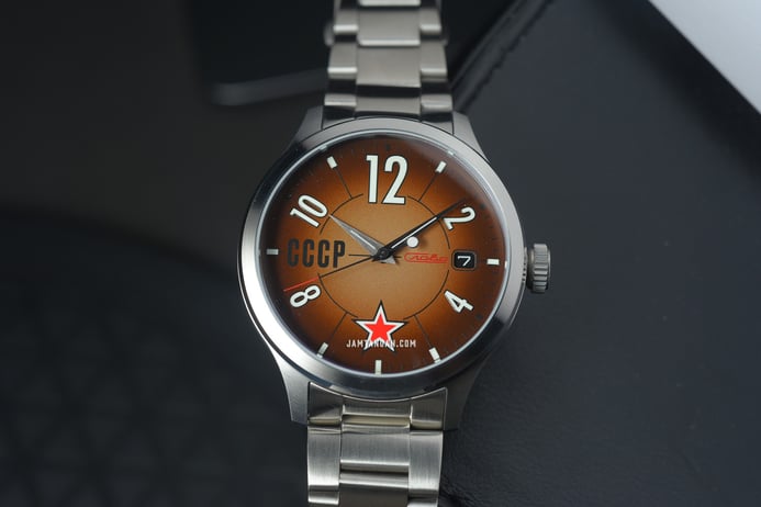 CCCP Lissitzky CP-7104-44 Automatic Men Brown Dial Stainless Steel Strap
