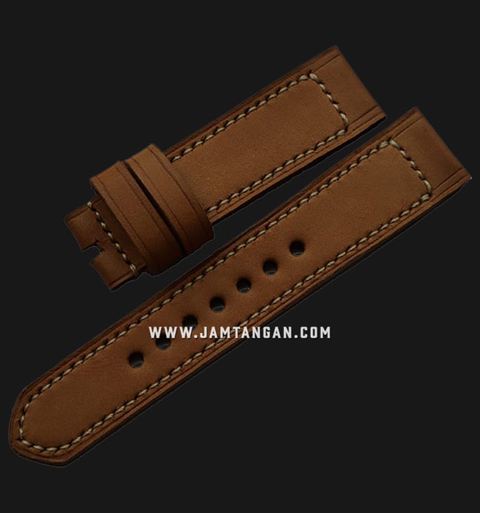 Strap Celdy 22mm LTBROWN-22 Brown Leather Strap with Brushed Steel Buckle