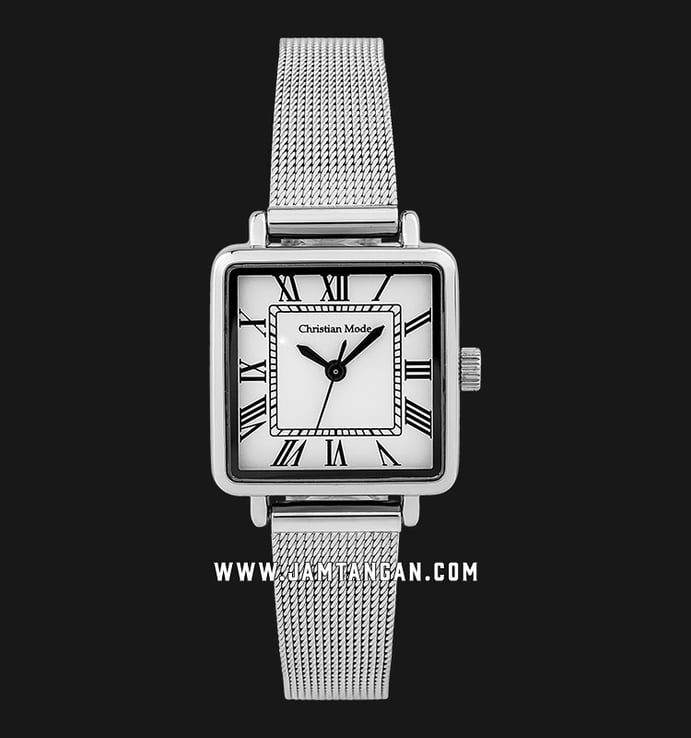 Christian Mode CM408WS White Dial Stainless Steel Strap + Extra Strap