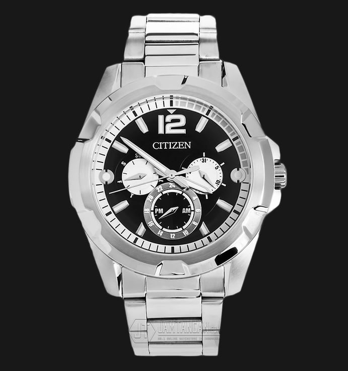 Citizen AG8330-51E Black Dial Stainless Steel Bracelet Watch