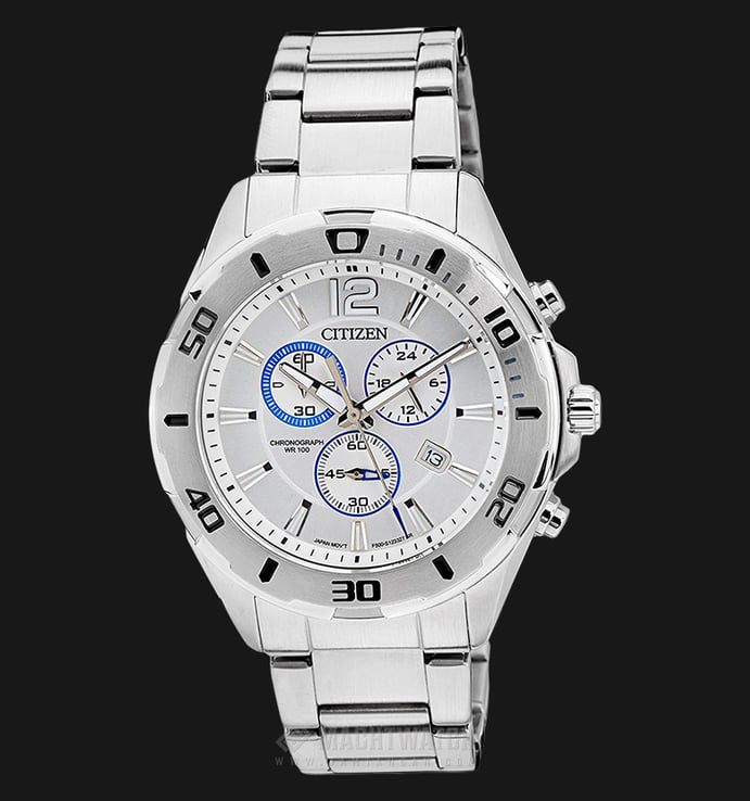 Citizen AN7110-56A Men Chronograph White Dial Stainless Steel