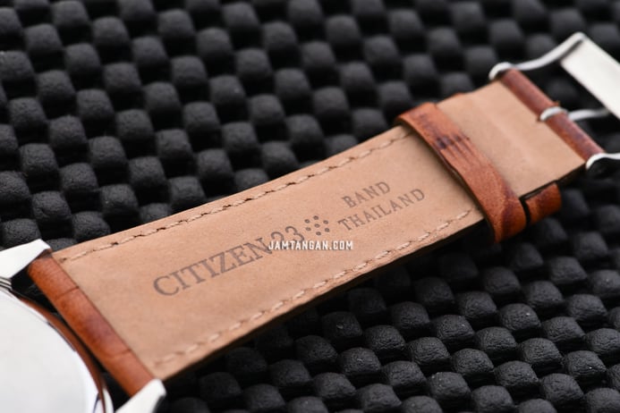 Citizen Classic AO3030-08E Dual Time Men Black Dial Brown Leather Strap