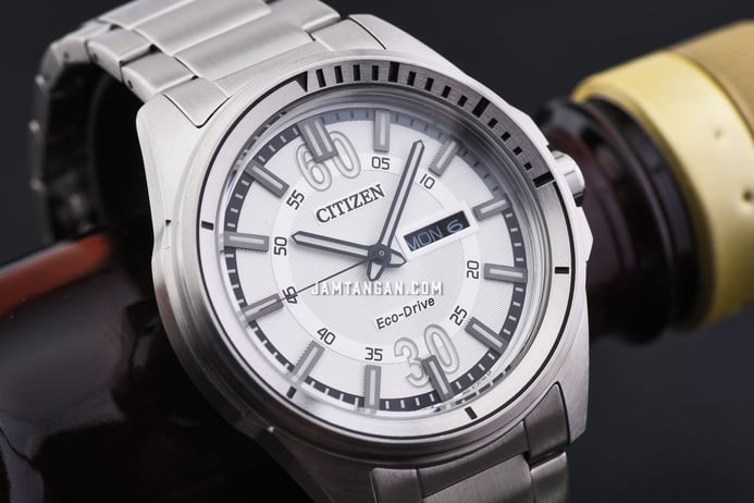 Citizen Eco-Drive AW0030-55A Men White Dial Stainless Steel Strap