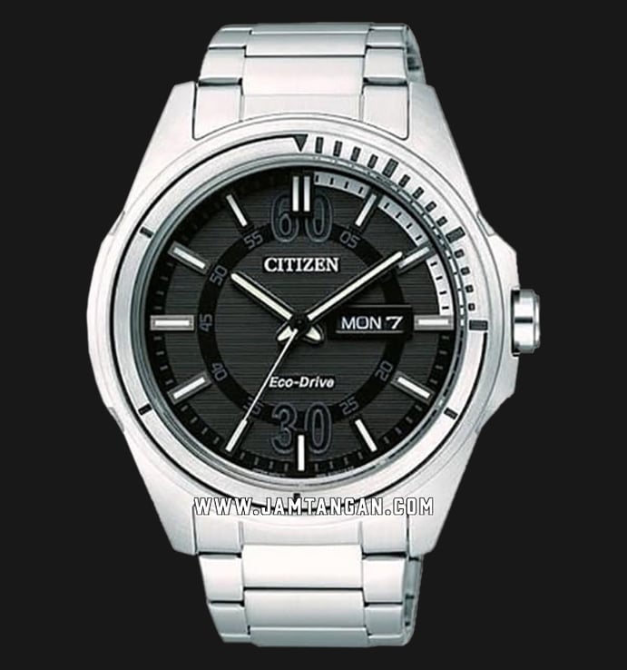 Citizen Eco-Drive AW0030-55EB Men Black Dial Stainless Steel Strap