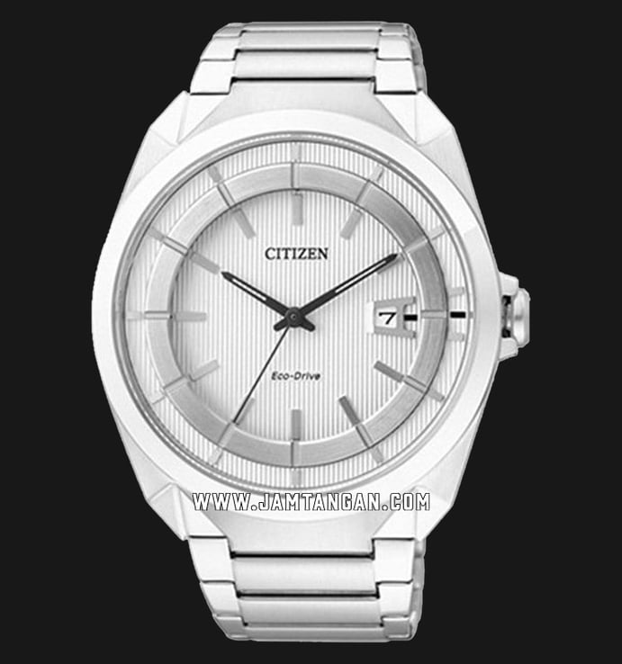Citizen AW1010-57B Eco-Drive Men White Dial Stainless Steel Strap