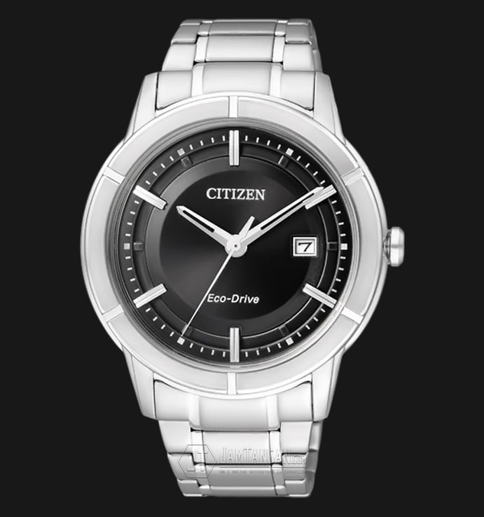 Citizen AW1080-51E Eco-Drive Black Dial Stainless Steel Bracelet Watch