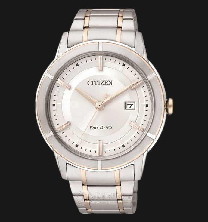 Citizen AW1084-51A Eco-Drive White Dial Dual-tone Stainless Steel Bracelet Watch