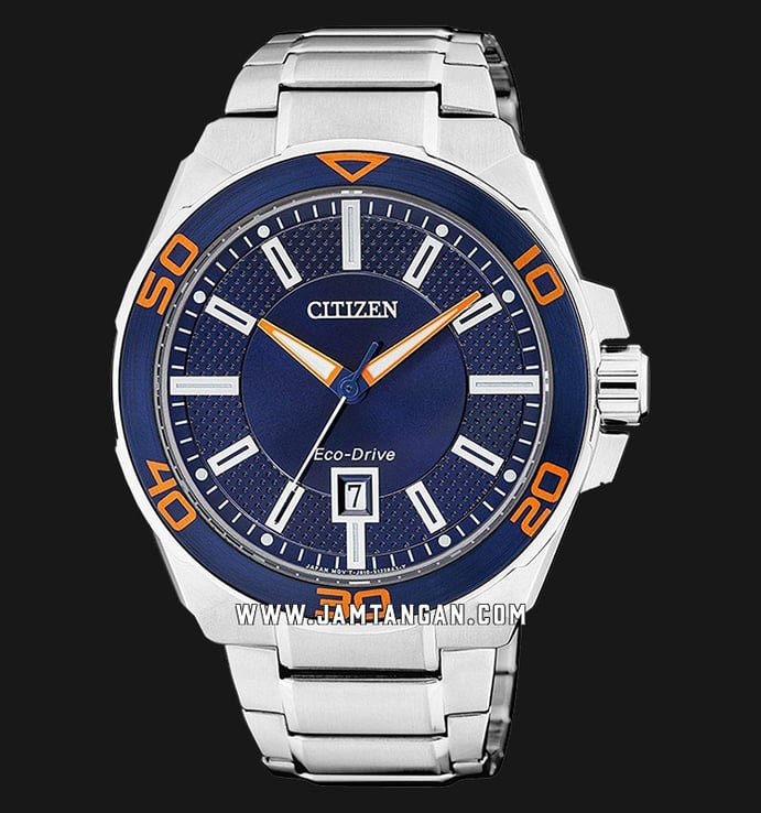 Citizen Eco-Drive AW1191-51L Men Blue Dial Stainless Steel Strap
