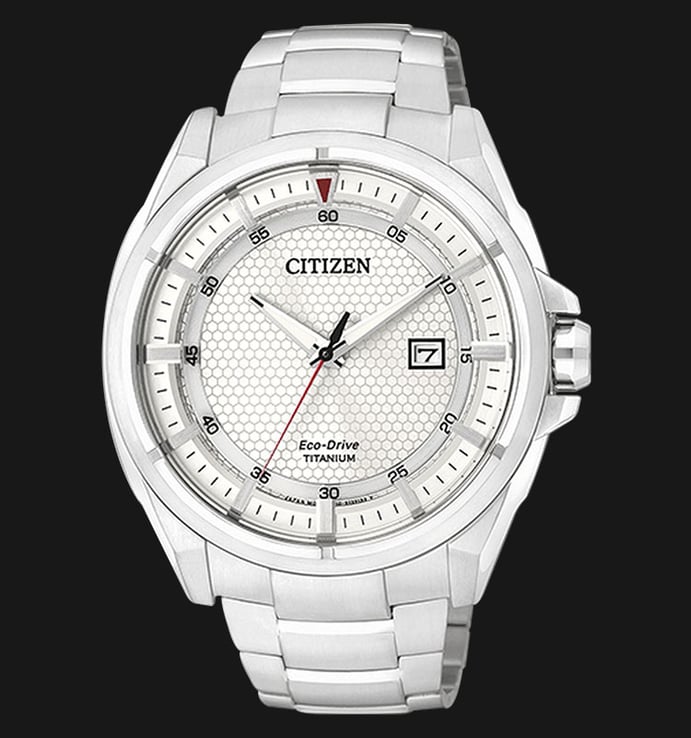 Citizen Eco-Drive AW1401-50A White Dial Titanium Bracelet