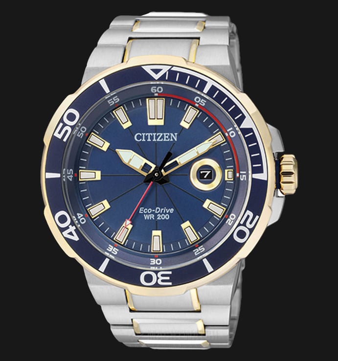 Citizen AW1424-62L Ecodrive Men Blue Dial Dual Tone Stainless Steel Strap