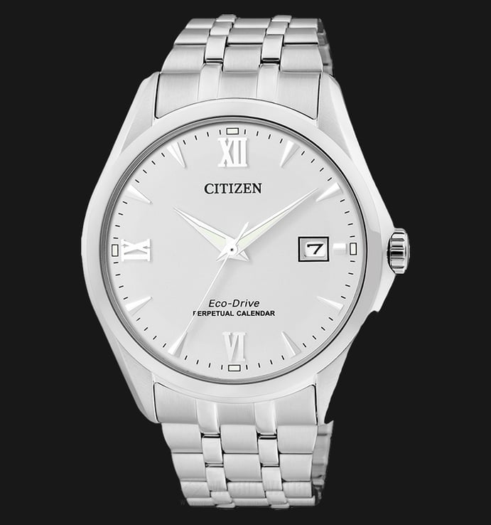Citizen BL1280-54A Eco-Drive Perpetual Calendar Silver Dial Stainless Steel