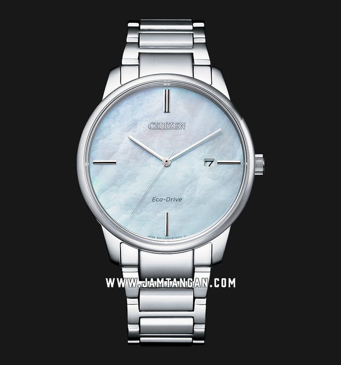Citizen Eco-Drive BM7520-88D Men Light Blue Mother Of Pearl Dial Stainless Steel Strap