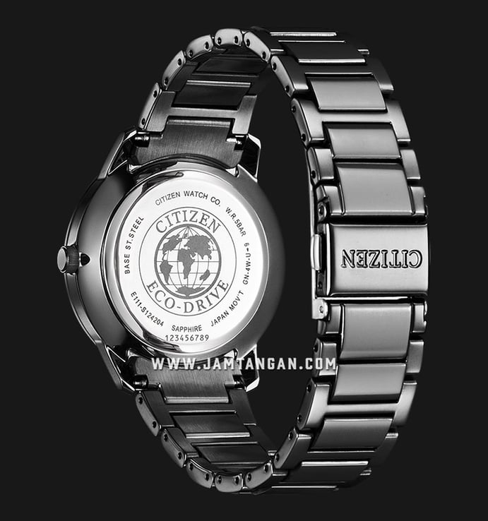 Citizen Eco-Drive BM7525-84Y Men Grey Mother Of Pearl Dial Black Stainless Steel Strap
