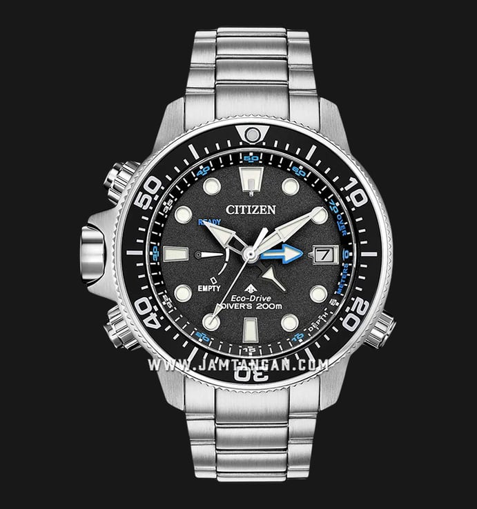 Citizen Promaster BN2031-85E Marine Aqualand Divers Black Dial Stainless Steel Strap