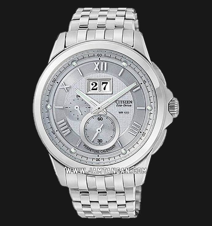 Citizen BT0001-63A Eco-Drive Men Silver Dial Stainless Steel Strap