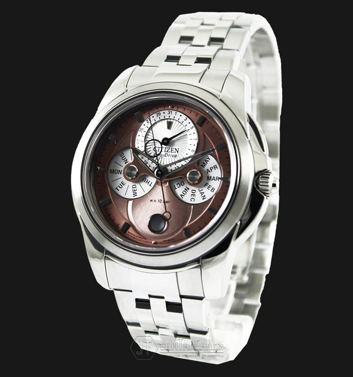 Citizen BU0011-63ZB Eco-Drive Moon Phase Power Reserve Stainless Steel