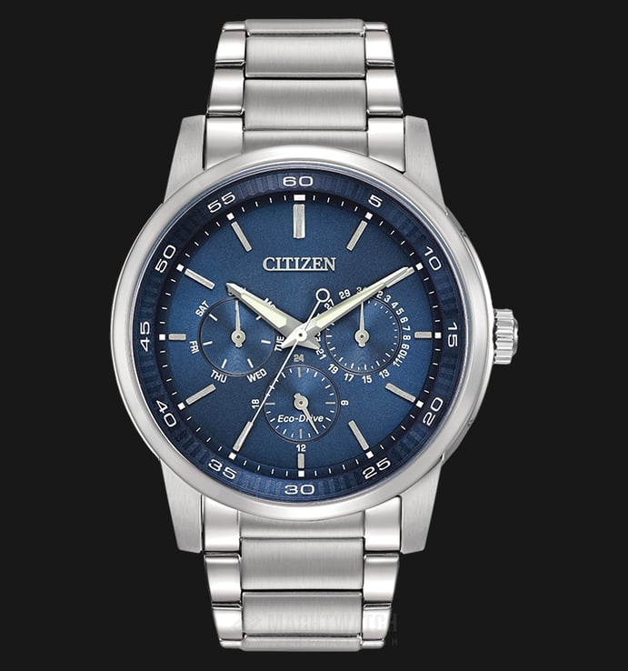 Citizen BU2010-57L Eco-Drive Multi-Function Blue Dial Stainless Steel