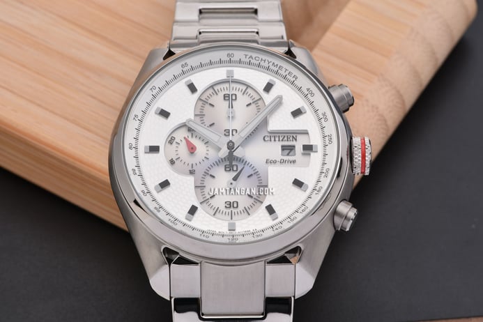 Citizen Eco Drive CA0360-58A Chronograph Silver Dial Stainless Steel Strap
