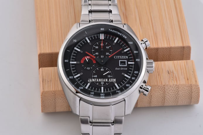 Citizen Eco Drive CA0590-58E Chronograph Black Dial Stainless Steel Strap