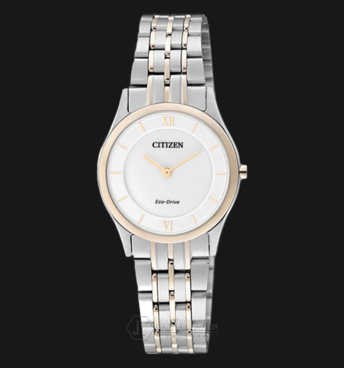 Citizen EG3224-57A Eco-Drive Stiletto White Dial Stainless Steel Bracelet Watch