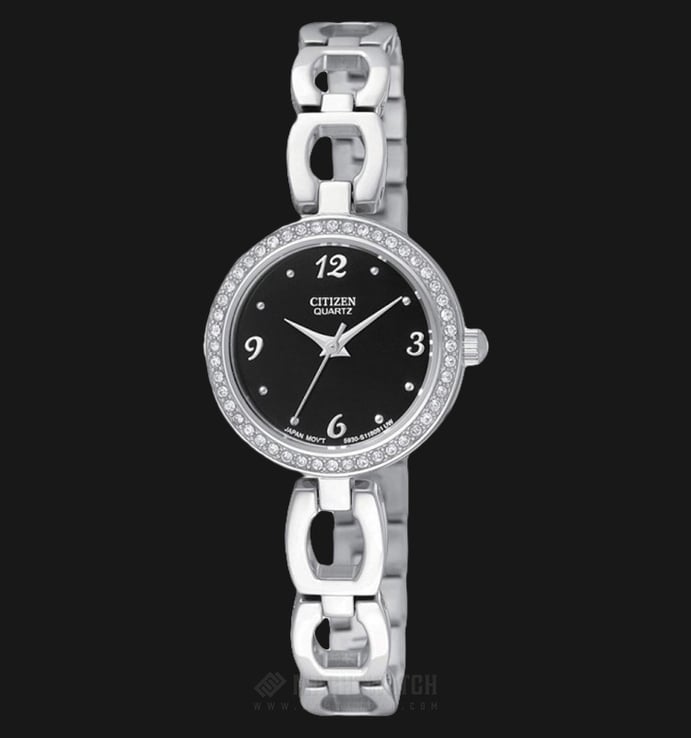 Citizen EJ6070-51E Women Quartz Black Dial Stainless Steel Watch