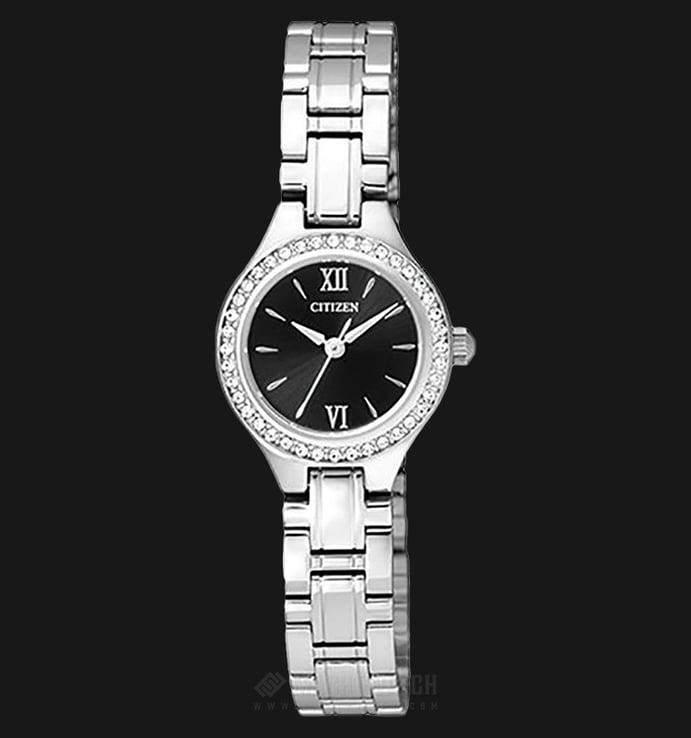 Citizen EJ6090-53E Ladies Black Dial Stainless Steel Watch
