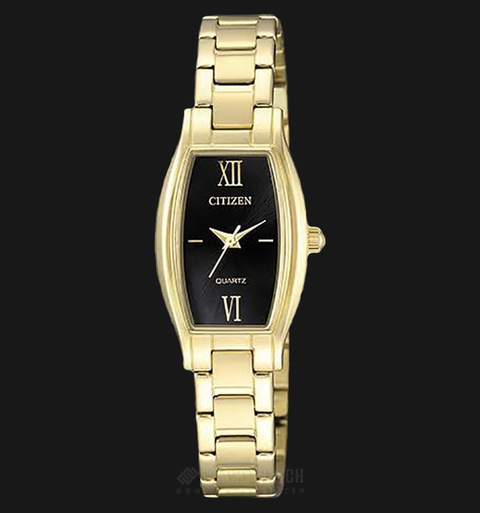 Citizen EJ6112-52E Women Quartz Black Dial Gold-tone Stainless Steel Watch