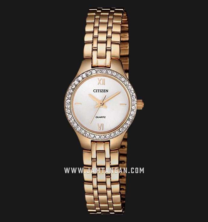 Citizen EJ6143-59A Ladies Rose Gold Dial Rose Gold Stainless Steel Strap