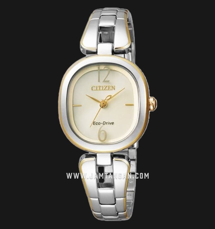 Citizen L EM0184-55P Eco-Drive Champagne Dial Stainless Steel Strap