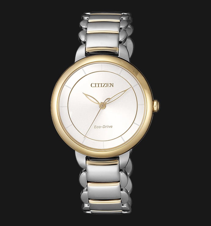 Citizen L EM0674-81A Ladies Silver Dial Dual Tone Stainless Steel Strap