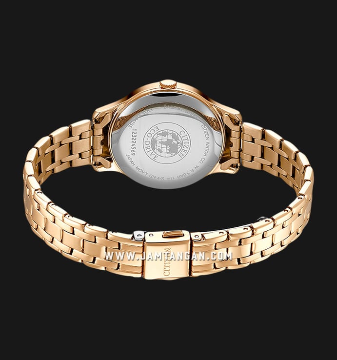 Citizen Eco Drive EM0893-87Y Mother of Pearl Dial Gold Stainless Steel Strap