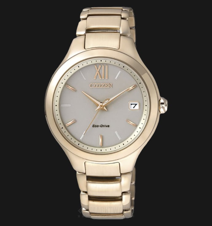 Citizen EO1163-57P Women Eco-Drive Sand-tone Dial Gold Stainless Steel