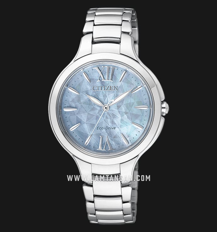 Citizen L Eco-Drive EP5991-57D Blue Mother of Pearl Dial Stainless Steel Strap