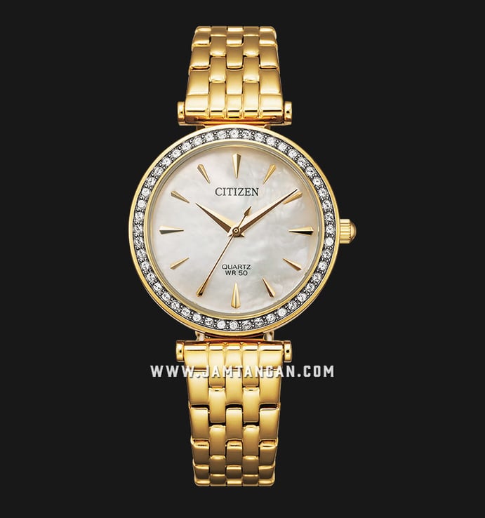 Citizen Classic ER0212-50Y Mother of Pearl Dial Gold Stainless Steel Strap