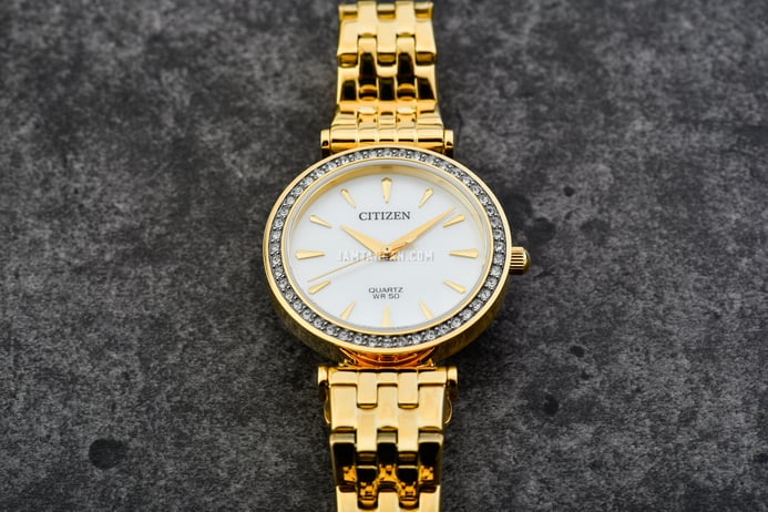 Citizen Classic ER0212-50Y Mother of Pearl Dial Gold Stainless Steel Strap