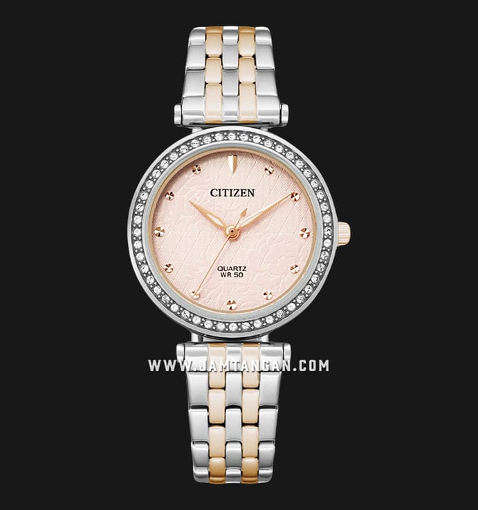 Citizen Classic ER0218-53X Pink Dial Dual Tone Stainless Steel Strap