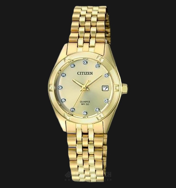 Citizen EU6052-53D Women Quartz Mother Of Pearl Dial Gold-tone Stainless Steel Watch