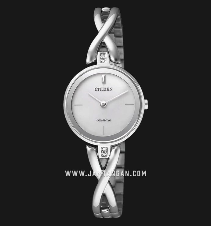 Citizen Eco-Drive EX1420-84A White Dial Stainless Steel Strap