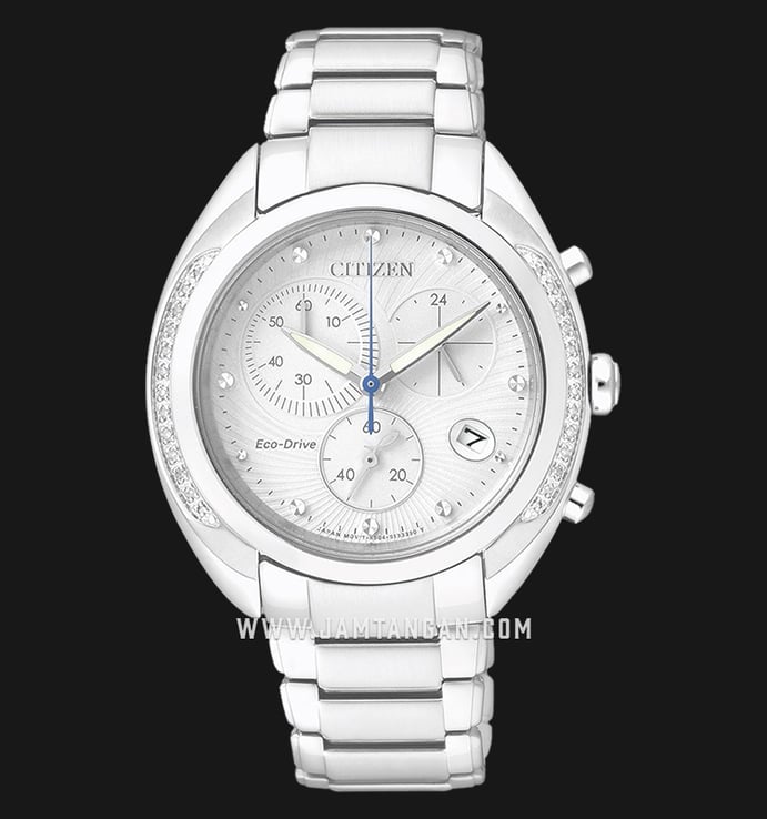 Citizen Eco Drive FB1381-54A Chronograph Silver Dial Stainless Steel Strap
