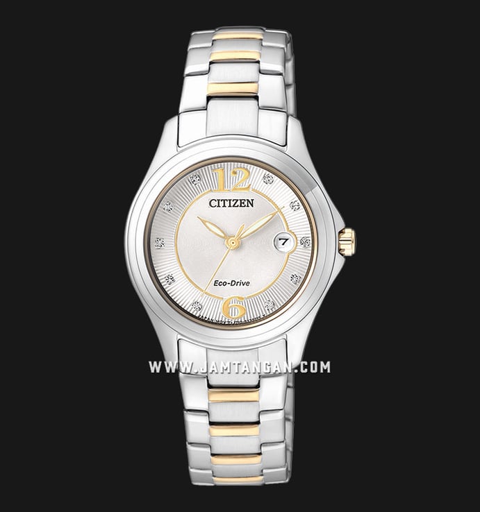 Citizen Eco-Drive FE1134-54A Silver Dial Dual Tone Stainless Steel Strap