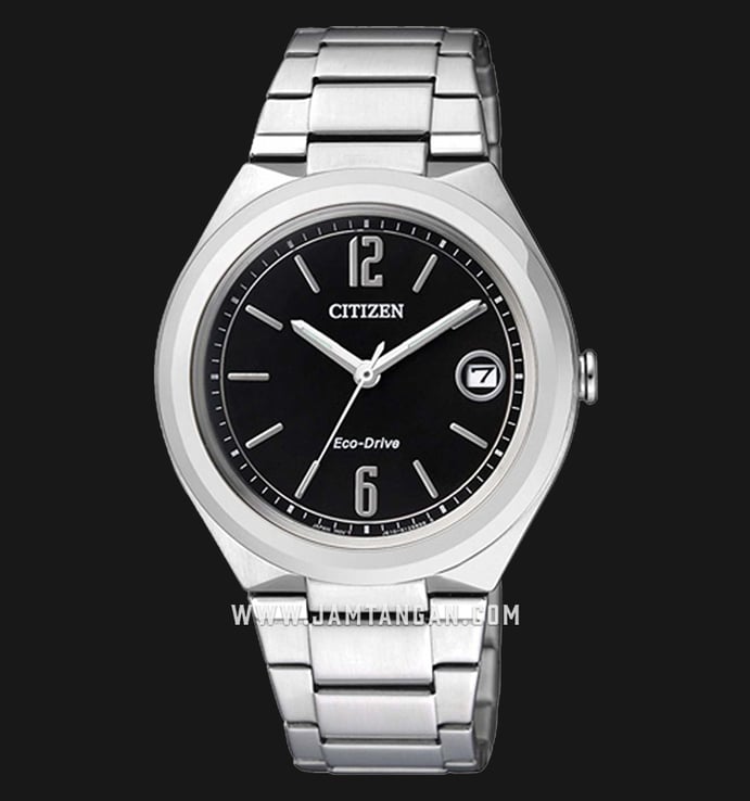 Citizen Eco-Drive FE6020-56E Black Dial Stainless Steel Strap