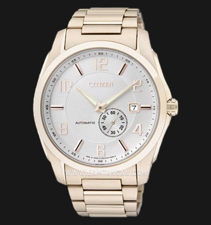 Citizen NJ0042-59B Automatic White Dial Rose Gold Stainless Steel Strap